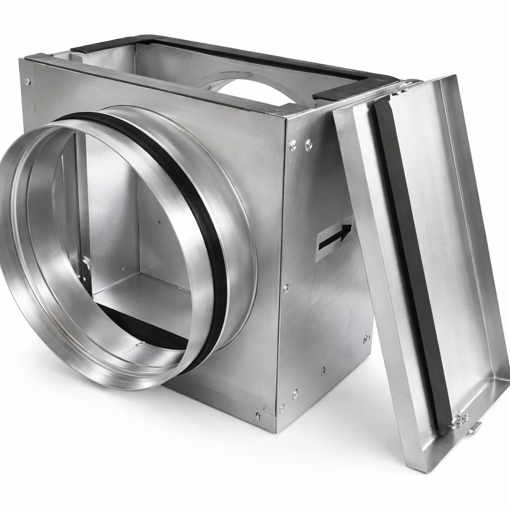 Корпус для HEPA фильтра (305- 305- 78) канальный d250 351х312х250 оцинк.-1