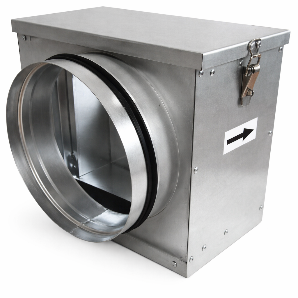 Корпус для HEPA фильтра (350- 350- 78) канальный d315 396х357х250 оцинк.-0